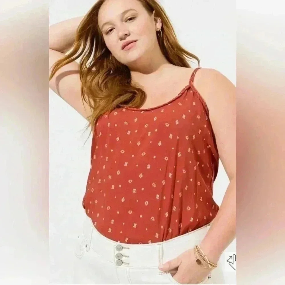 TORRID CHALLIS BRAIDED SLEEVELESS TANK SIZE 0